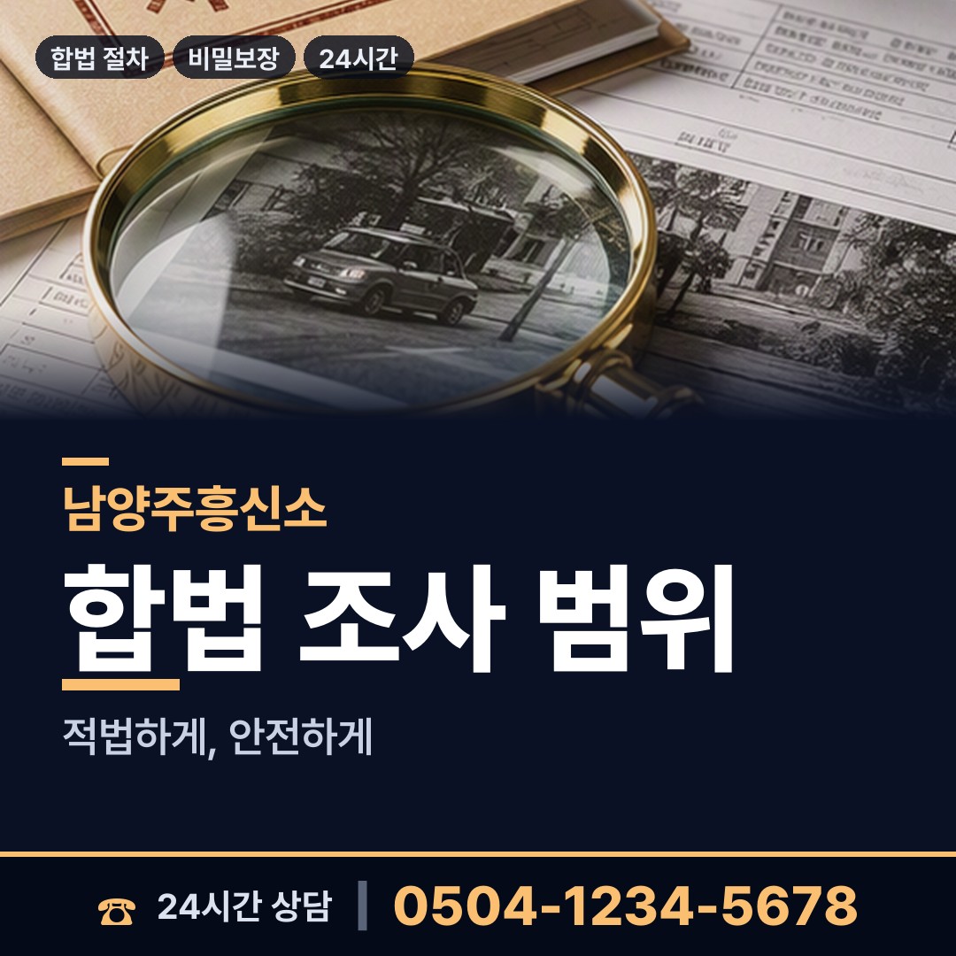 남양주 금곡동 예비사위조사 상담 안내